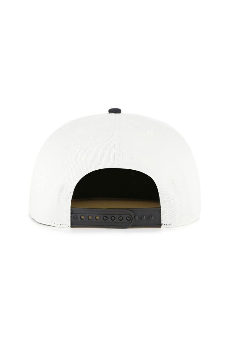 Men's '47 White/Black Houston Astros Foundation Captain Snapback Hat, Alternate, color, White