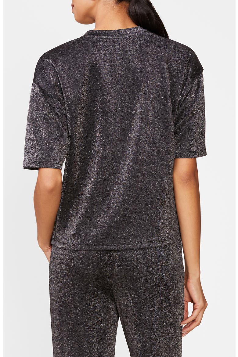 Oversized Glitter Knit T-Shirt, Alternate, color, CHA GLITTE