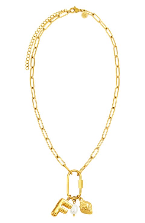 Carabiner Initial Necklace