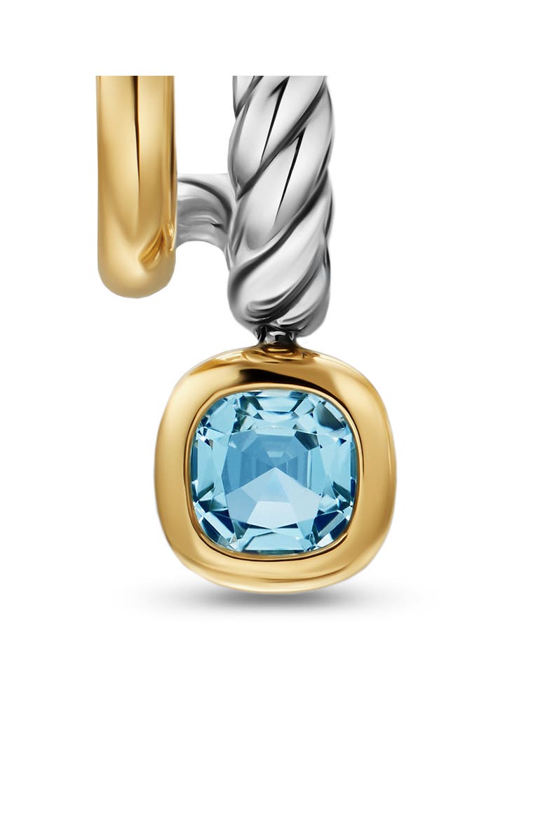 Mercer® Color Two-Row Drop Earrings, 19.5mm, Alternate, color, SKY BLUE TOPAZ