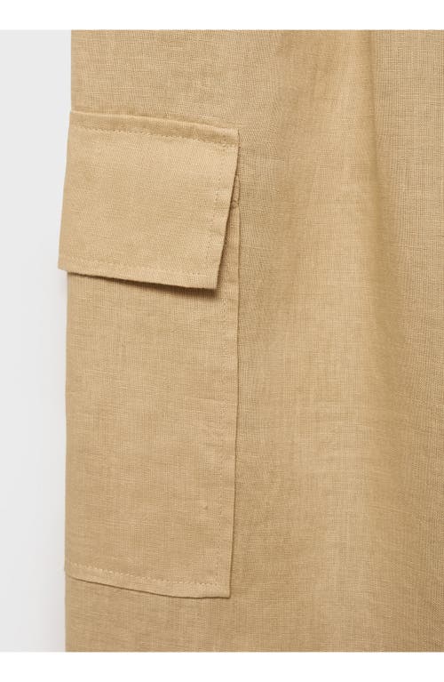 Mango Linen Cargo Pants