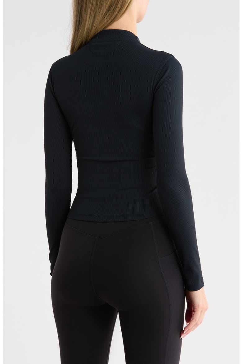Limitless Performance Long Sleeve V-Neck Top, Alternate, color, BLACK
