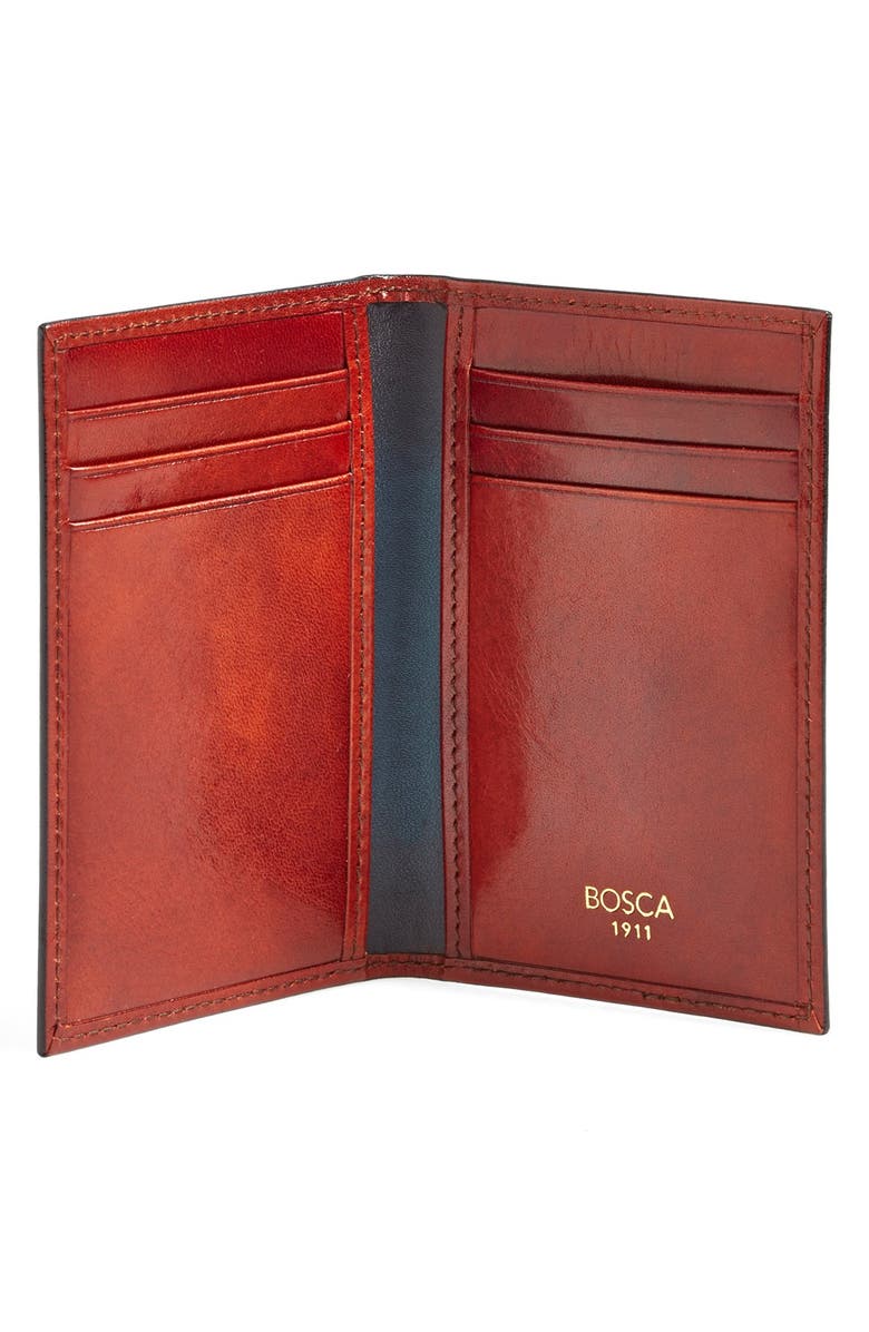 Bosca Old Leather Card Case, Alternate, color, Cognac
