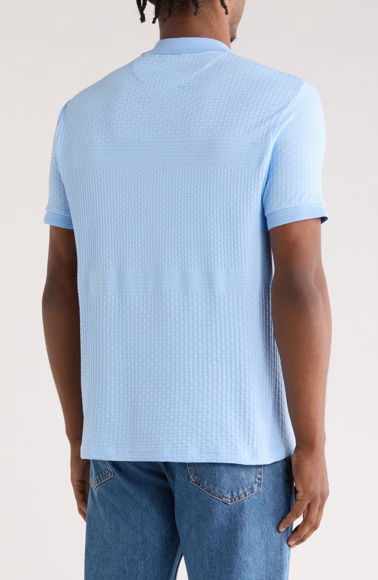 Cactus Man Tipped Half Zip Knit Polo, Alternate, color, Bright Blue