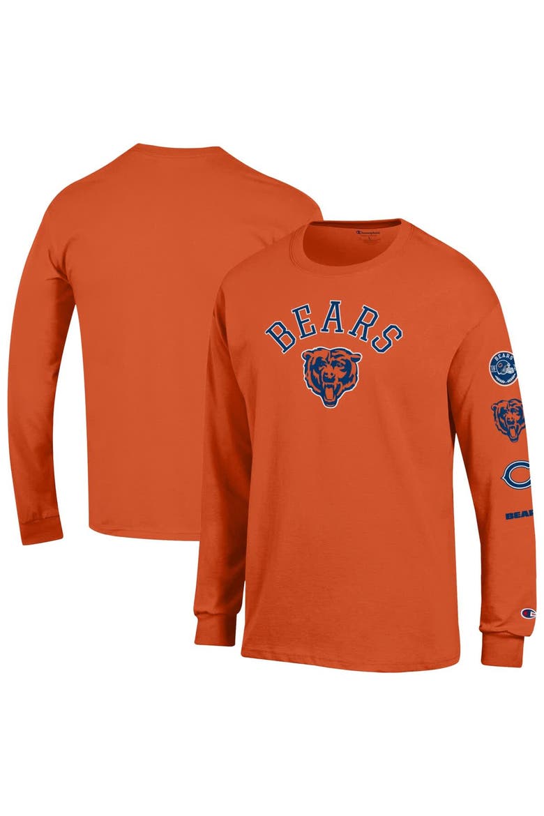 Men's Champion  Orange Chicago Bears Seal Long Sleeve T-Shirt, Main, color, Orange