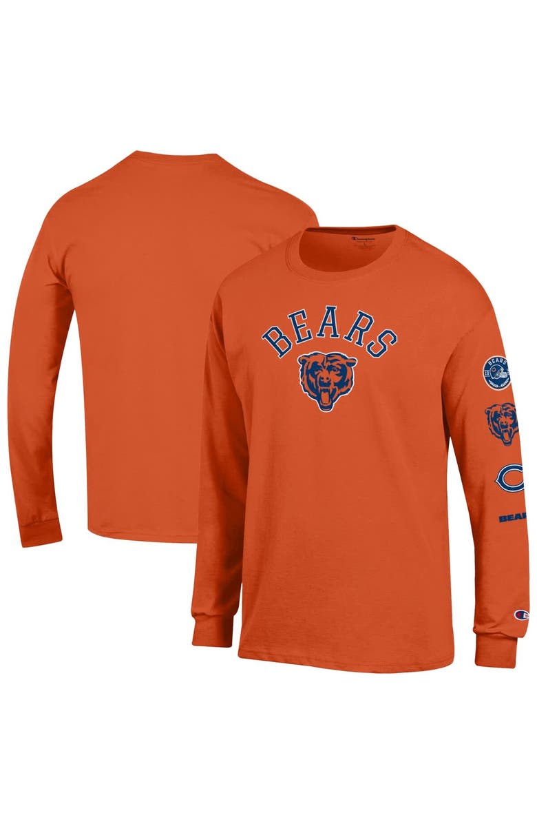 Champion Men's Champion  Orange Chicago Bears Seal Long Sleeve T-Shirt, Main, color, Orange