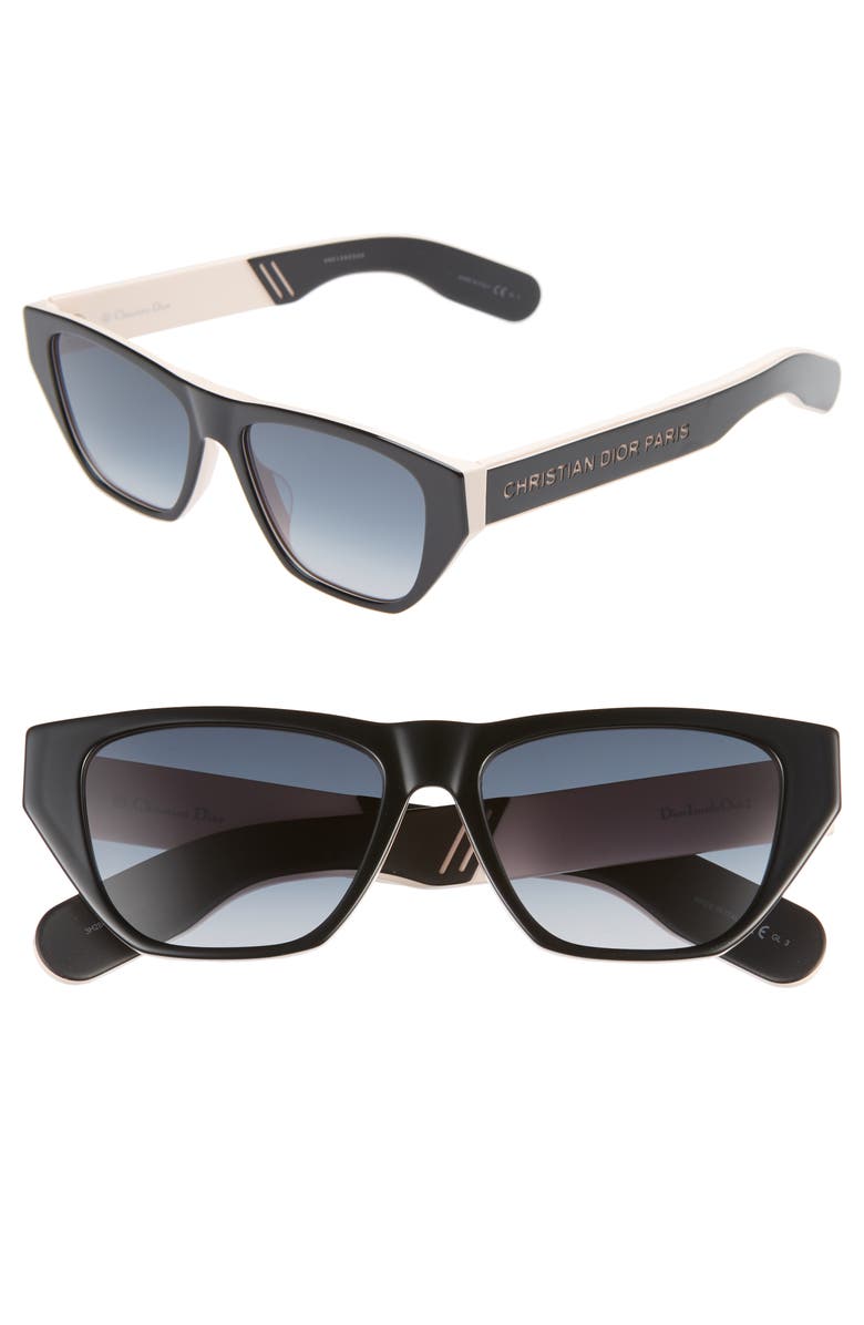 DIOR Insidout2s 54mm Flat Top Sunglasses, Main, color, 