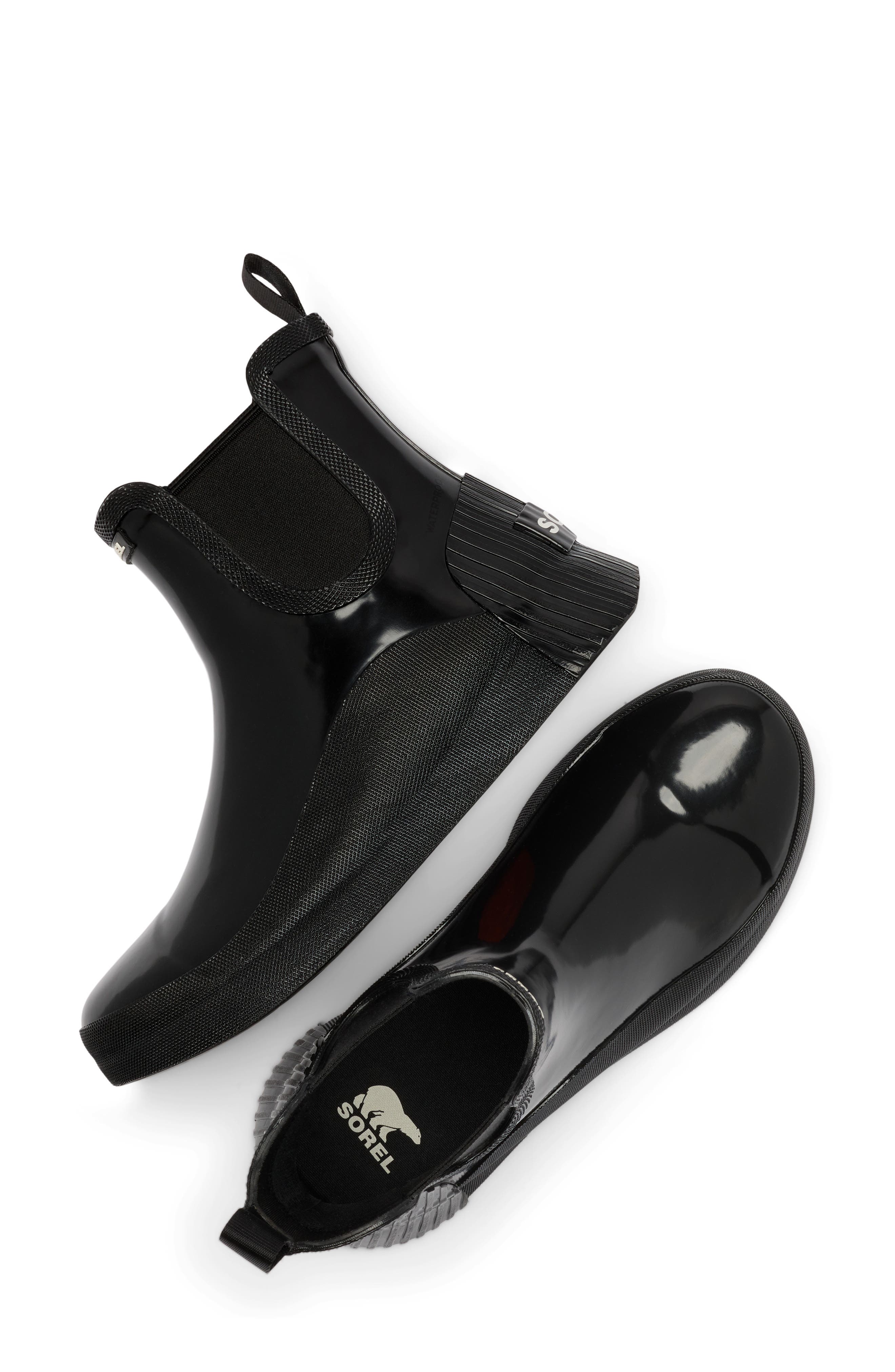 Out N About IV Chelsea Waterproof Rain Boot, Alternate, color, BLACK/ SEA SALT