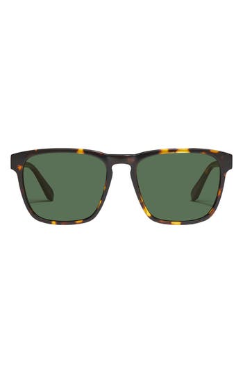 Quay Unplugged 56mm Polarized Square Sunglasses In Brown