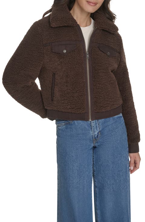 Fleece & Denim Bomber Jacket