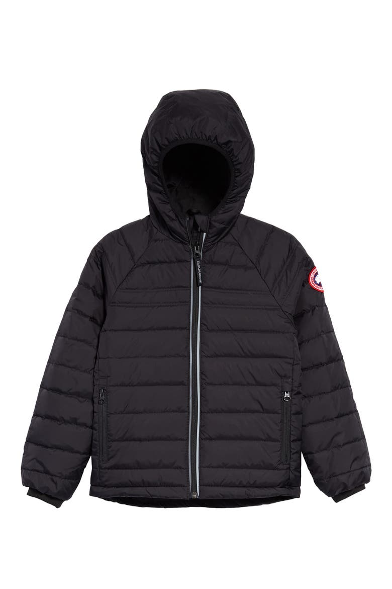 Kids' Sherwood Hooded Packable Jacket, Main, color, BLACK - NOIR