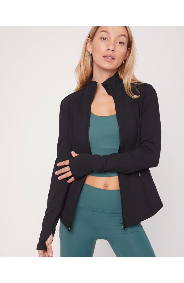 Rebody Active Gen XYZ Zip Up Cloudlux Track Jacket, Main, color, Metropolis Black