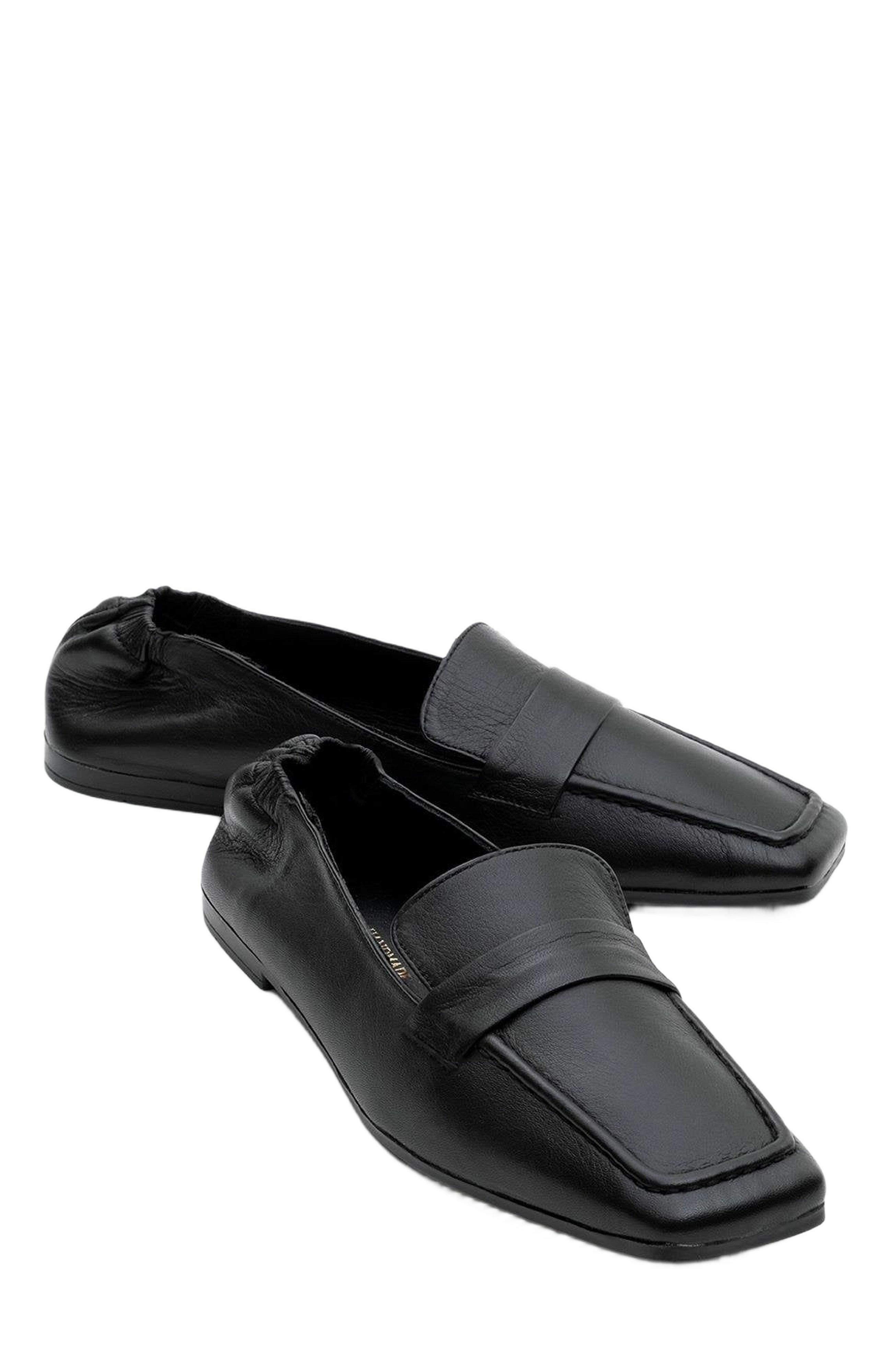 Forever & Always Shoes Liepa Leather Loafers, Main, color, Black Leather