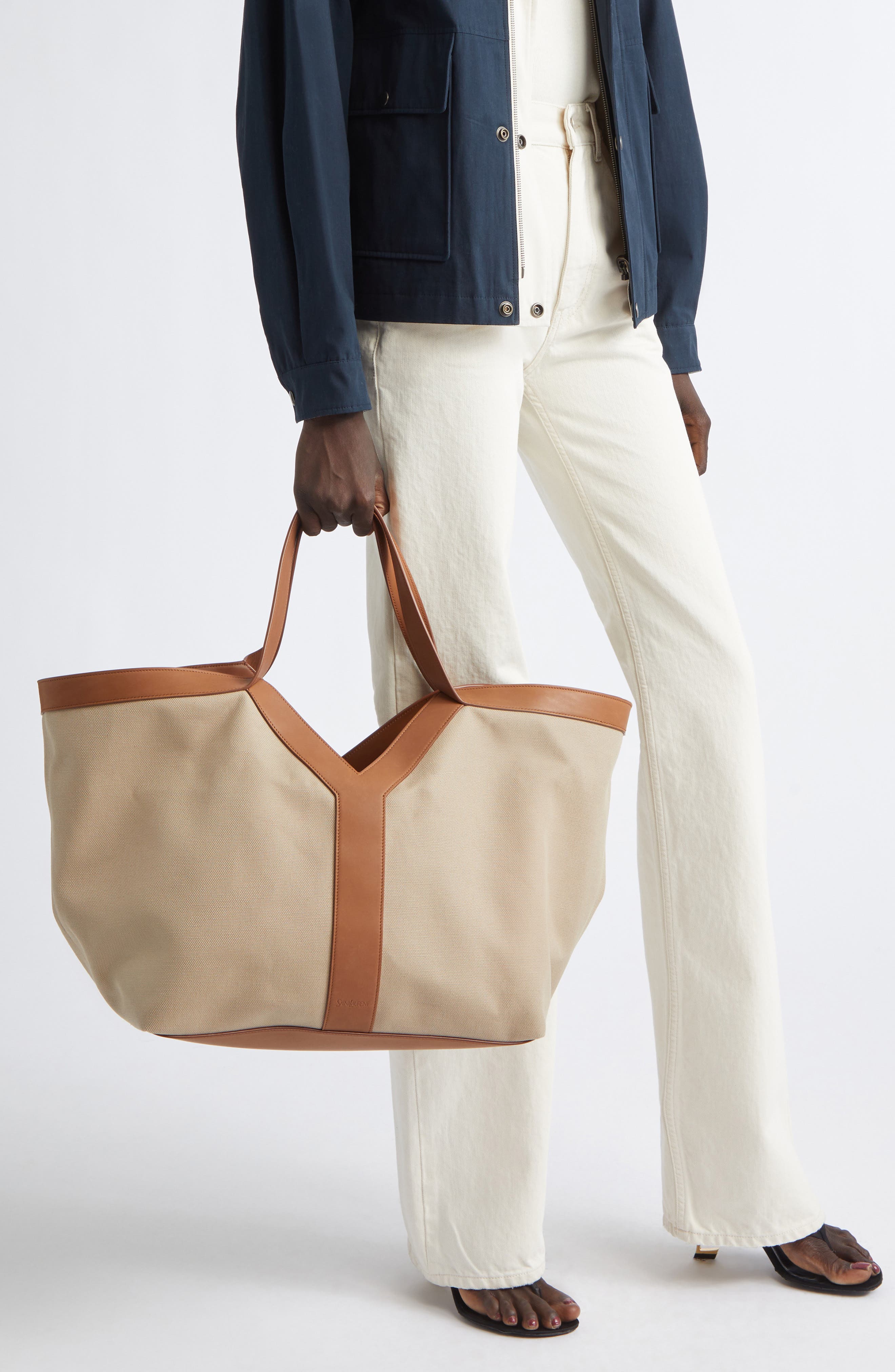 Canvas Y Tote, Alternate, color, DESERT DUST/ BRICK