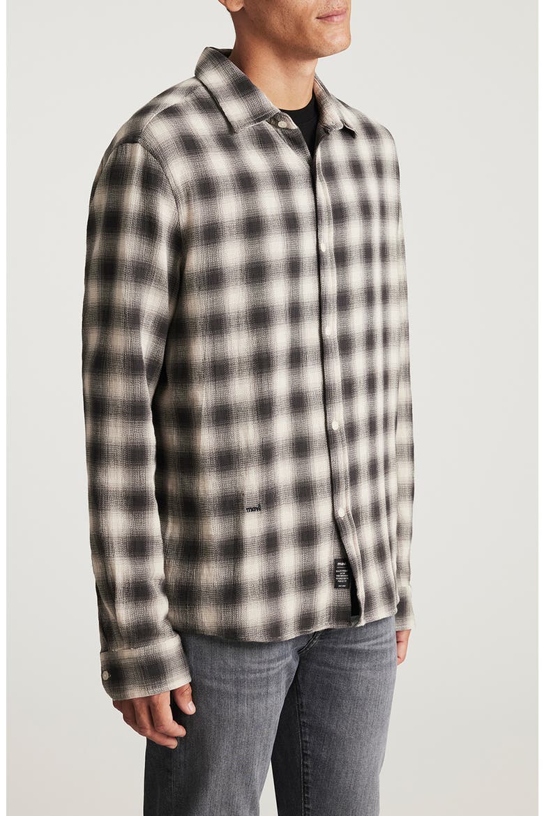 Check Cotton Button-Up Shirt, Alternate, color, ASPHALT CHECK