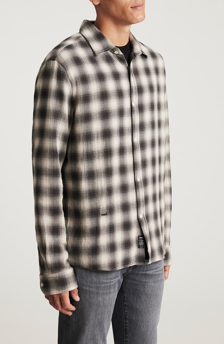 Mavi Jeans Check Cotton Button-Up Shirt, Alternate, color, Asphalt Check