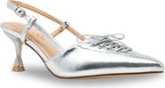 CHASE AND CHLOE Corset Pointed Toe Kitten Heel Pump