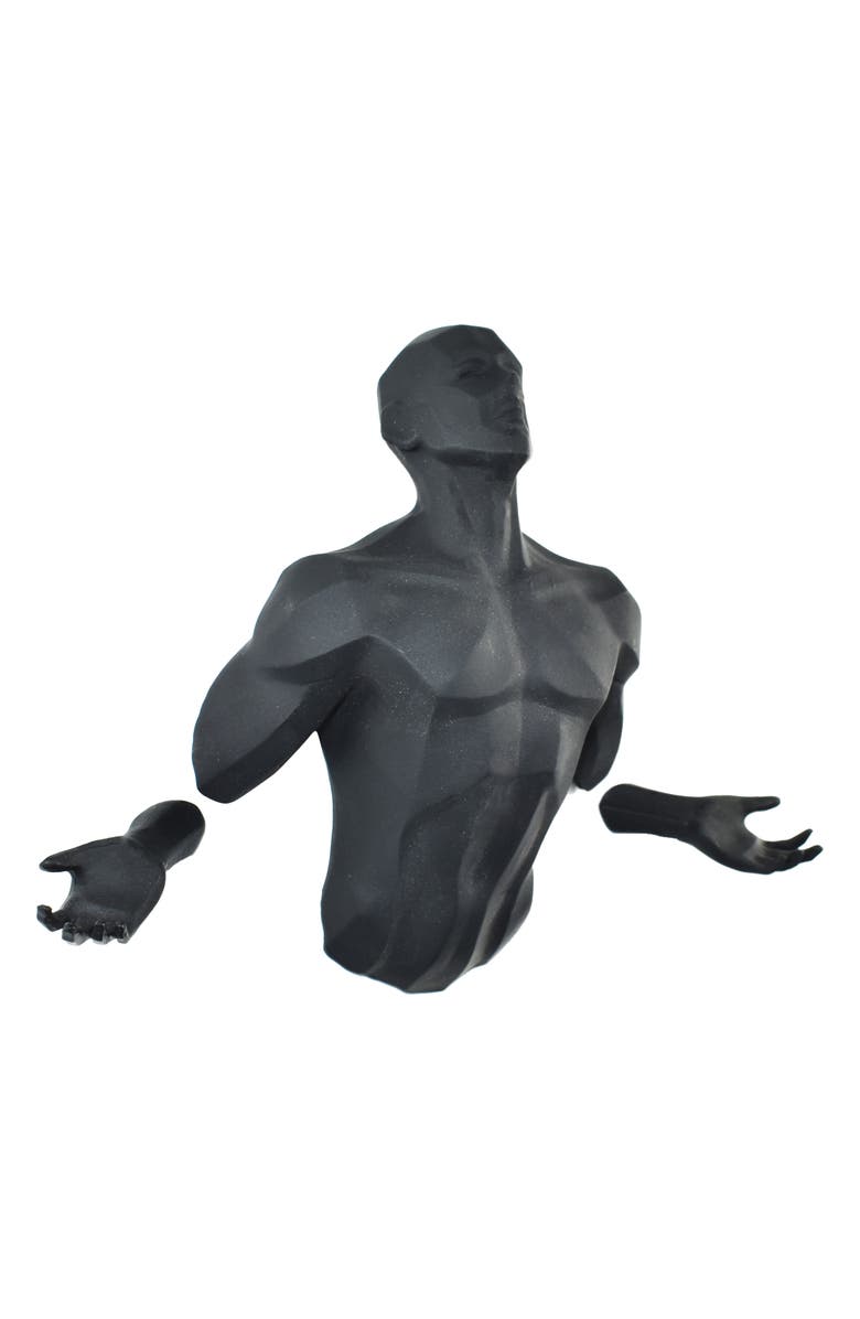 KINETIC Emerging Man Sculpture, Alternate, color, Black