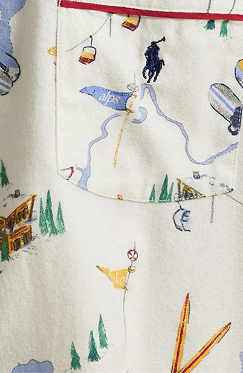 Polo Ralph Lauren Madison Print Cotton Pajamas, Alternate, color, Travel Ski Prnt