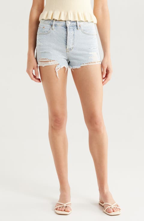 Festival High Waist Denim Shorts