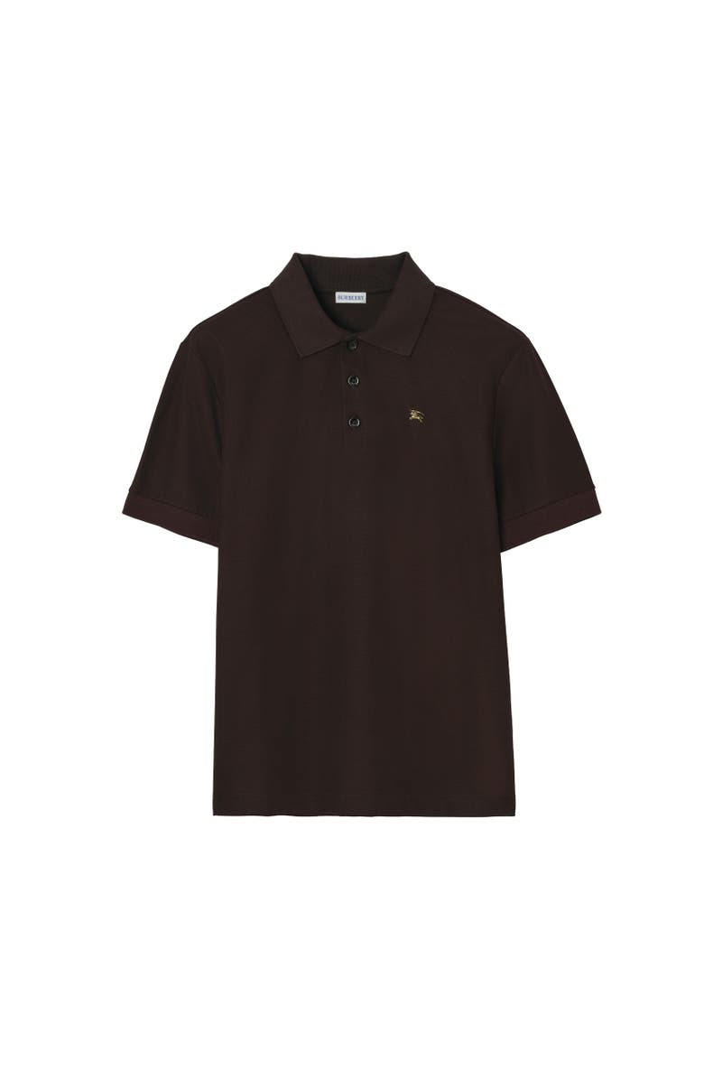 Burberry Metal Knight Cotton Polo Shirt, Alternate, color, Clove Brown