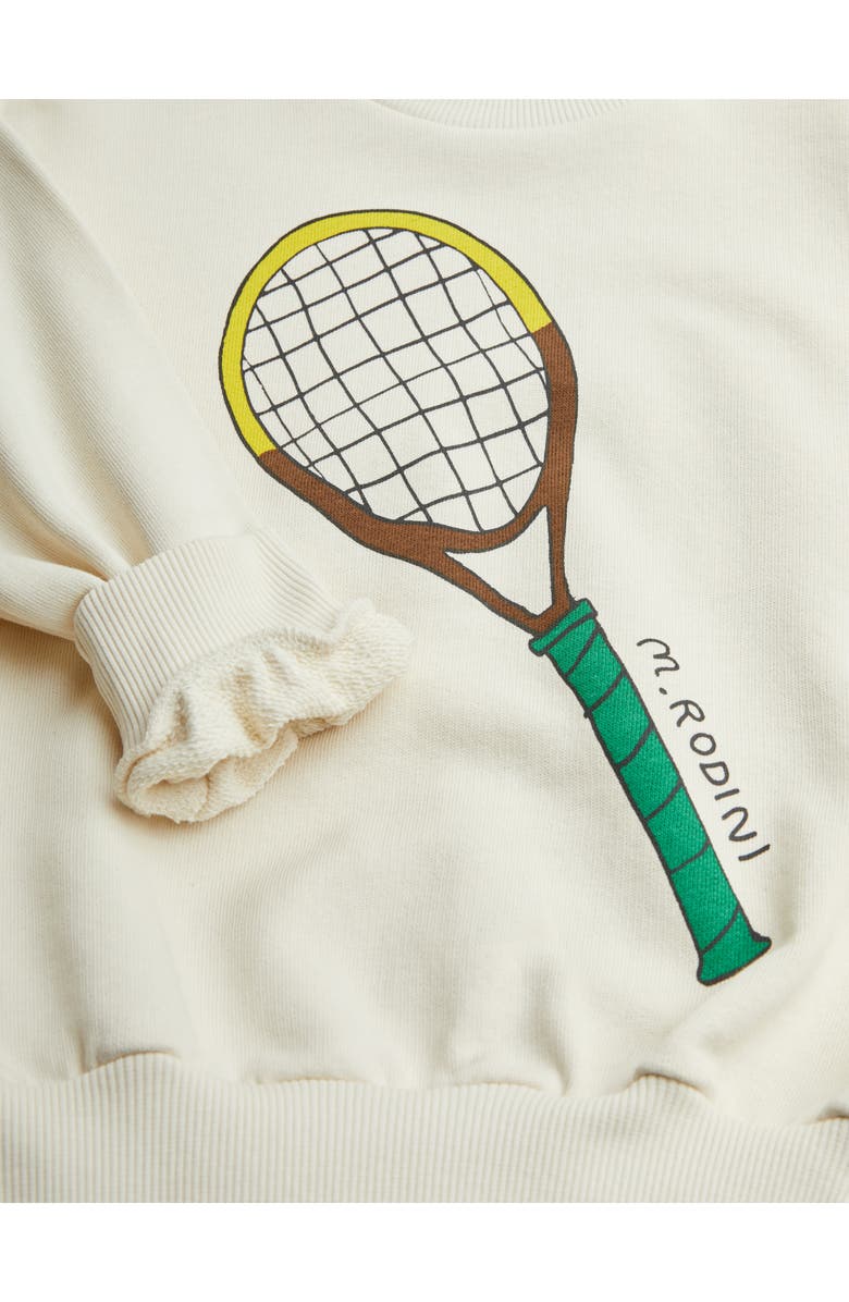 Mini Rodini Kids' Tennis Organic Cotton Graphic Sweatshirt, Alternate, color, 