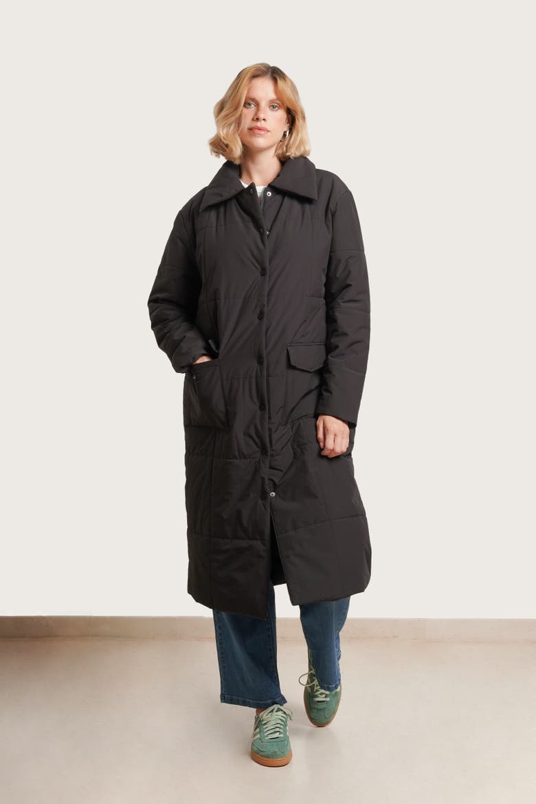 The Puffer Maternity & Baby Wearing Coat, Alternate, color, Black
