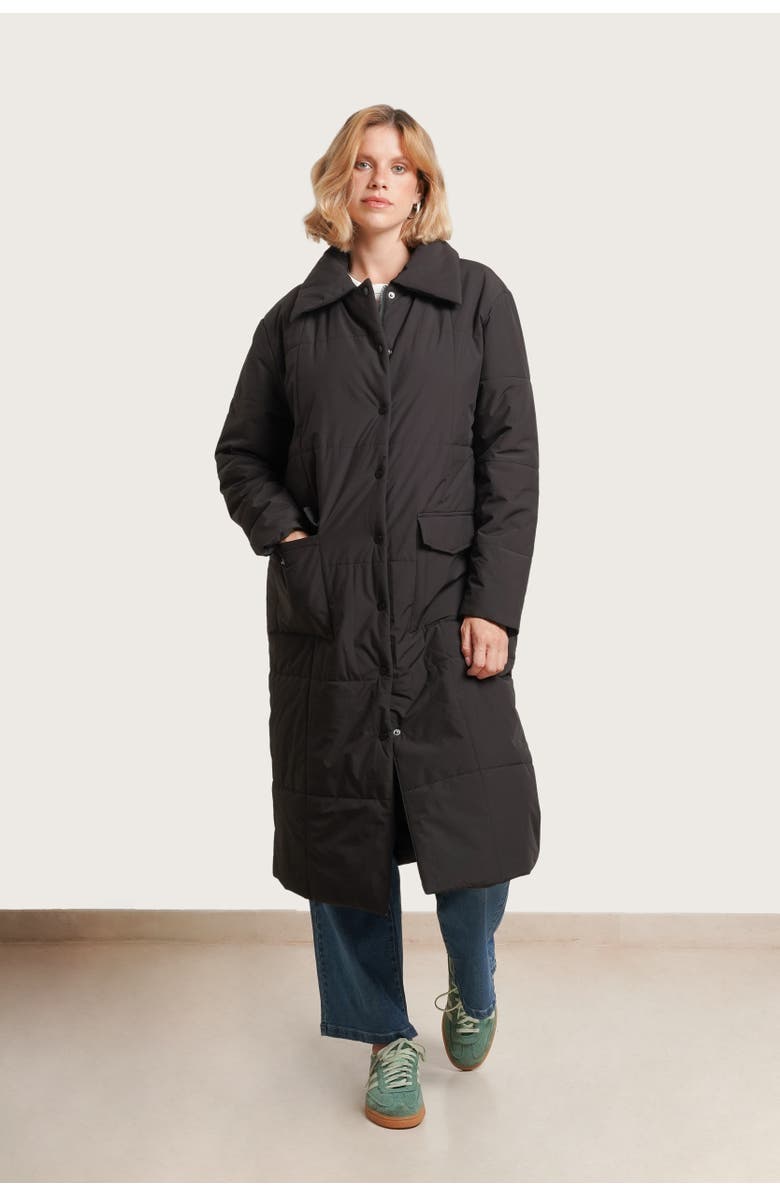 Nom Maternity The Puffer Maternity Coat, Alternate, color, Black