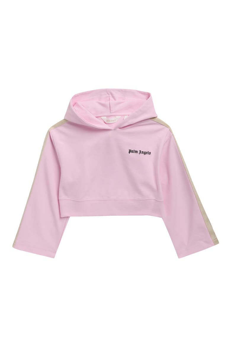 Kids' Logo Cropped Hoodie, Main, color, PINK WHITE