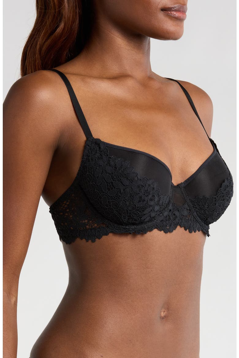 Success Lace Underwire Spacer Bra, Alternate, color, BLACK