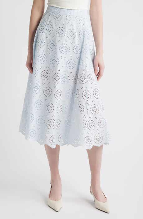 The Solstice Eyelet Midi Skirt