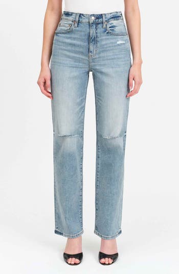 Daze Sun High Waist Dad Jeans In Animal Print