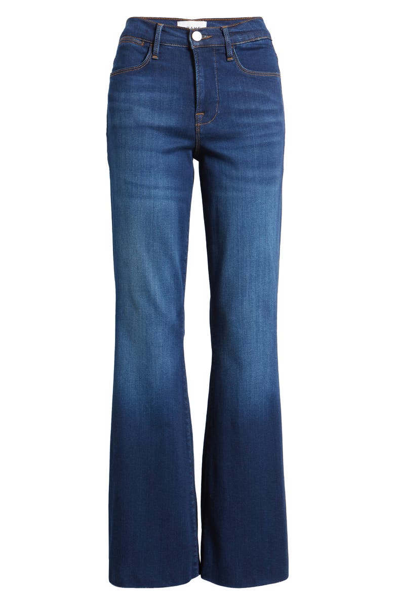 FRAME Le Easy Raw Hem Flare Jeans, Alternate, color, 