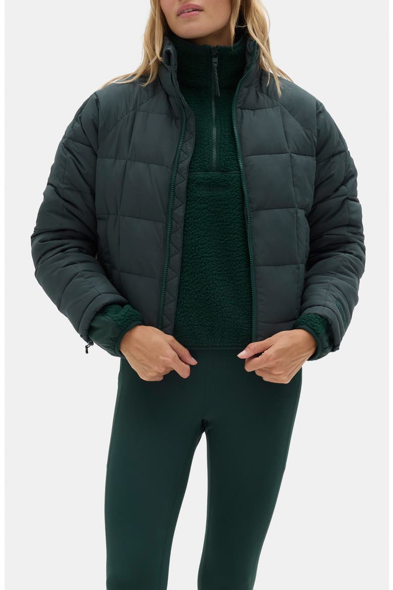 Nellie Packable Puffer Jacket, Main, color, ALPINE GREEN
