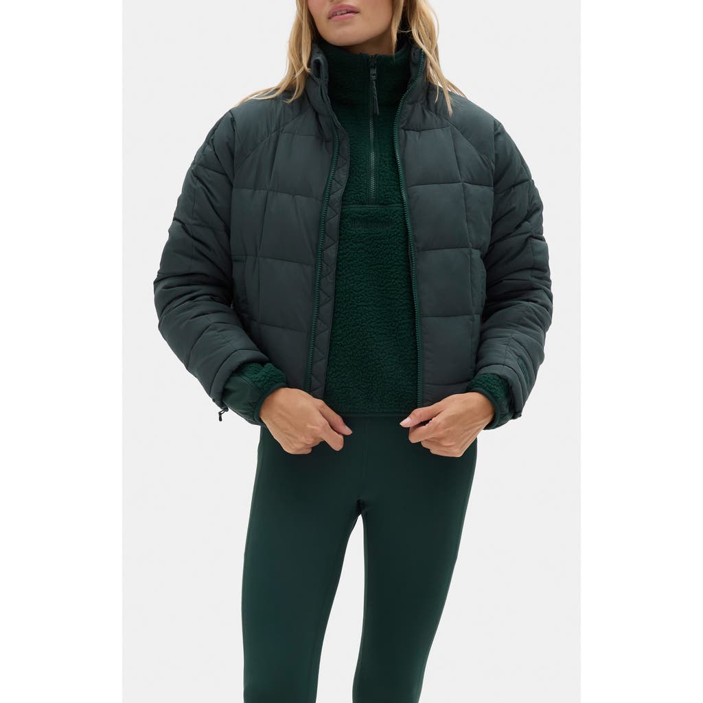 Halfdays Nellie Packable Puffer Jacket In Green