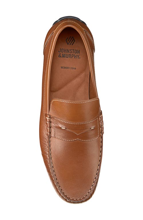 Johnston & Murphy Beck Penny Loafer In Tan Full Grain