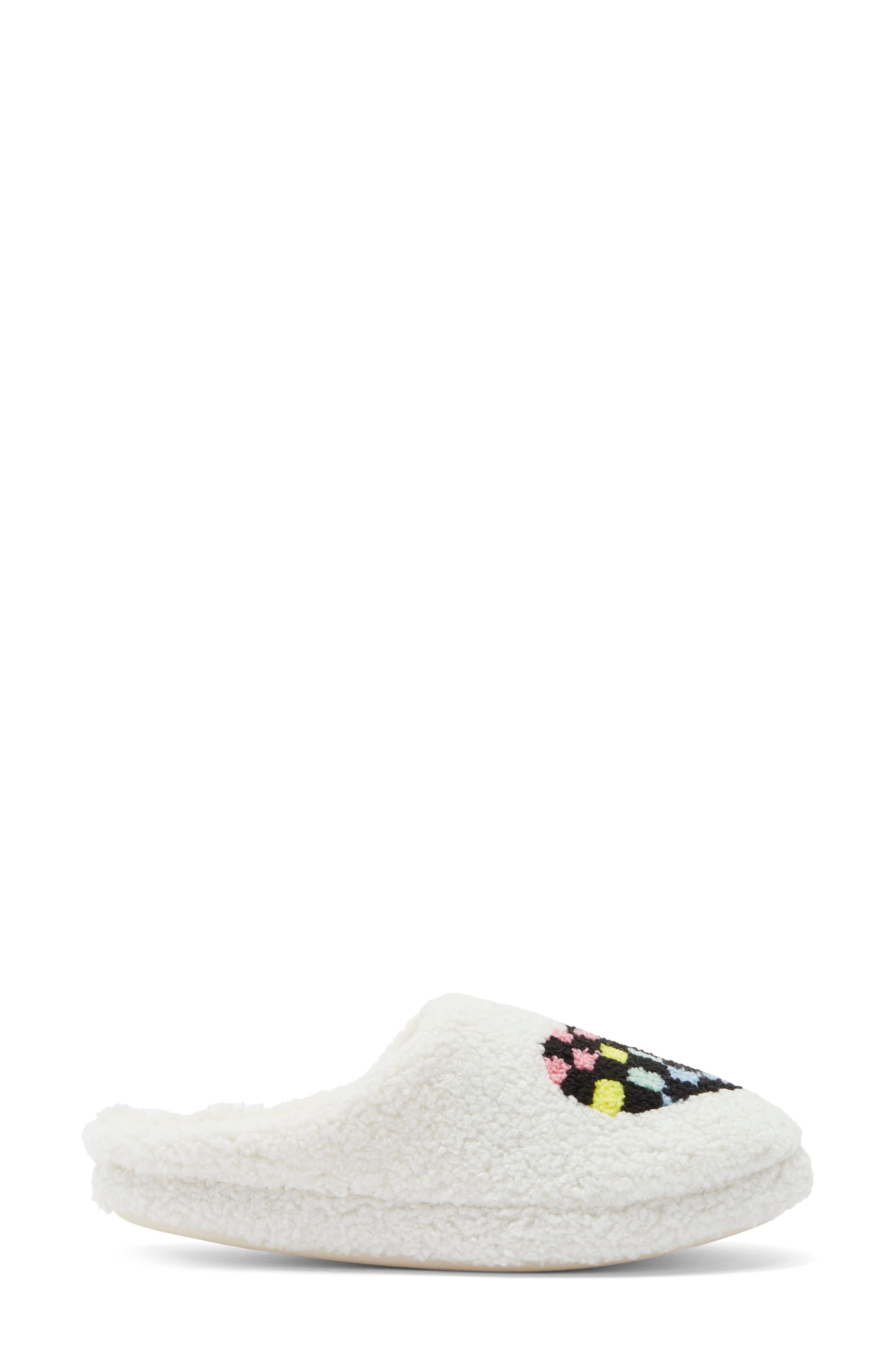 JOE BOXER Heart Faux Shearling Slipper, Alternate, color, Ivory