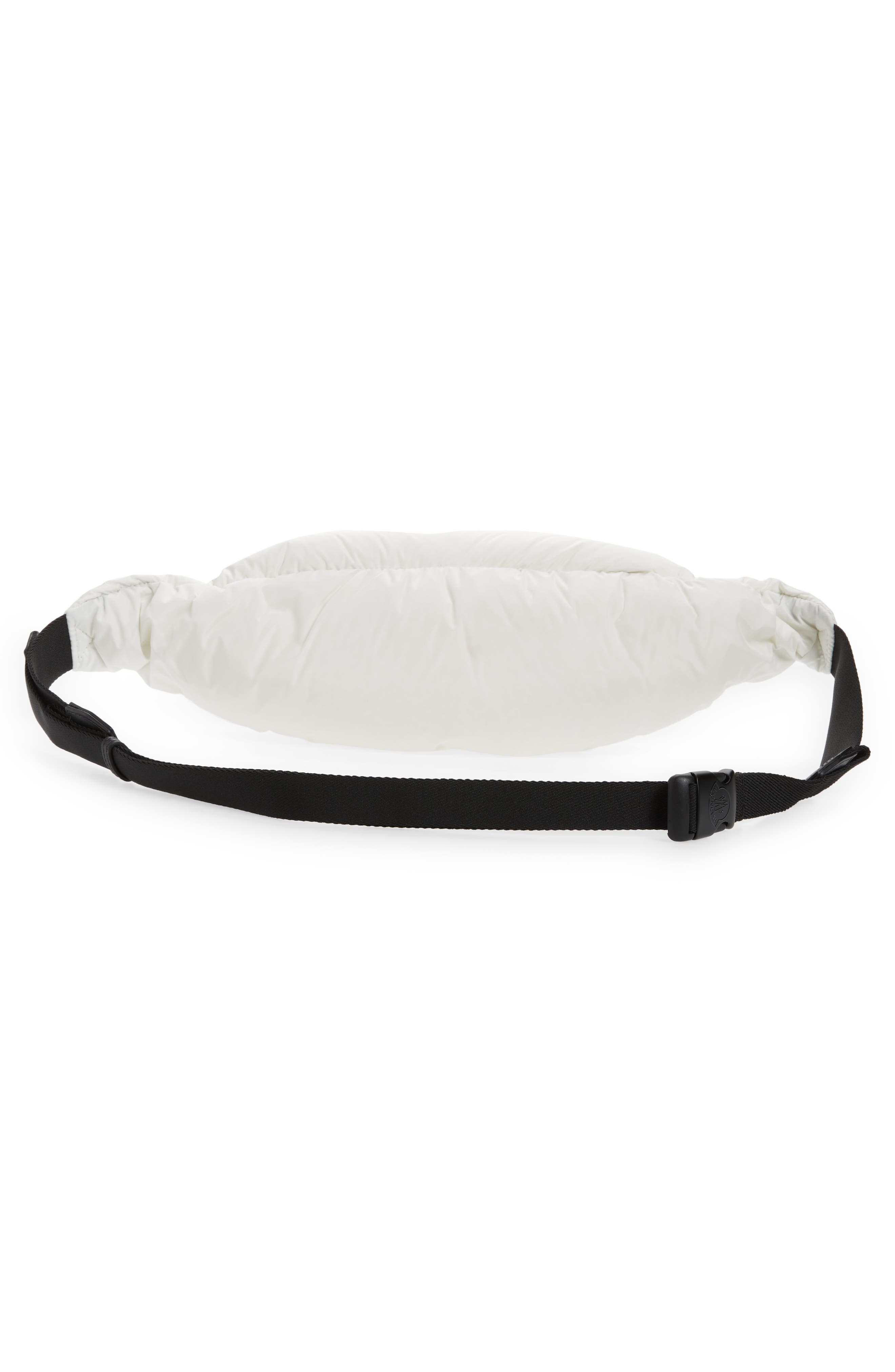 Moncler Legere Logo Water Repellent Down Puffer Belt Bag, Alternate, color, 