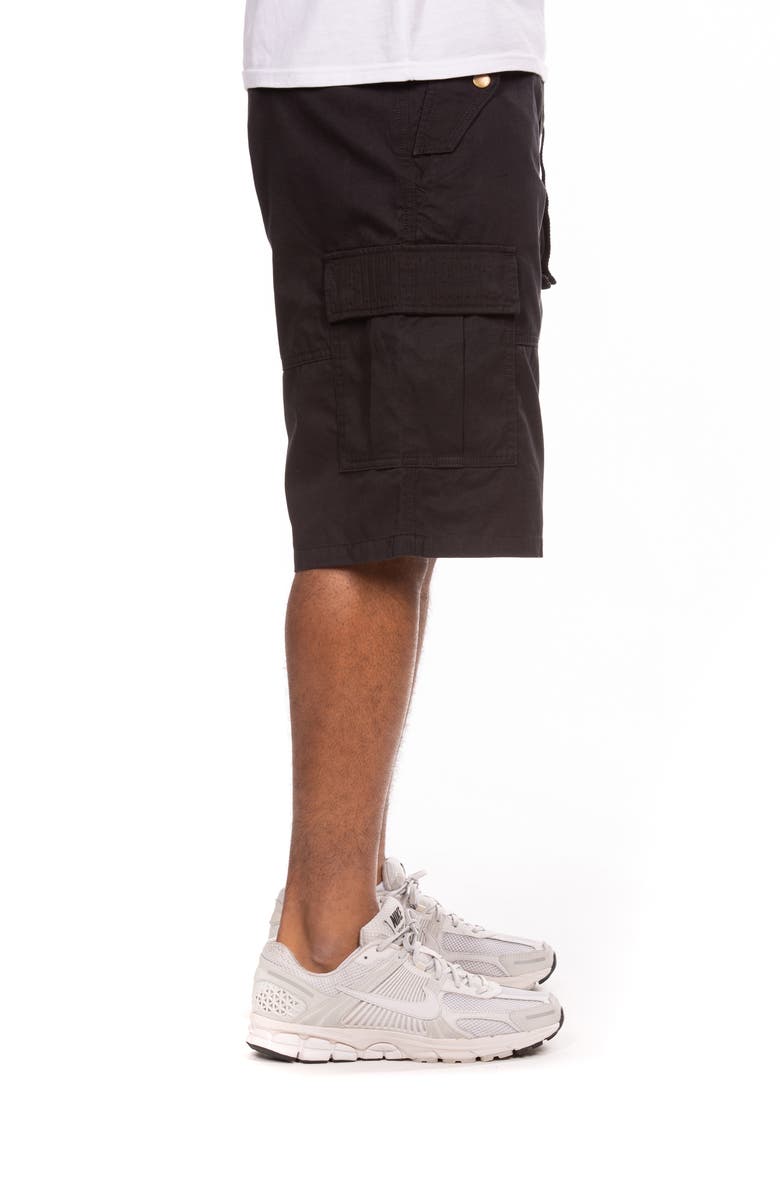 Billionaire Boys Club BB Drill Drawstring Cargo Shorts, Alternate, color, Black
