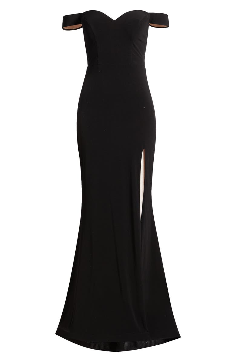 CITY STUDIO Off the Shoulder Trumpet Dress, Alternate, color, 