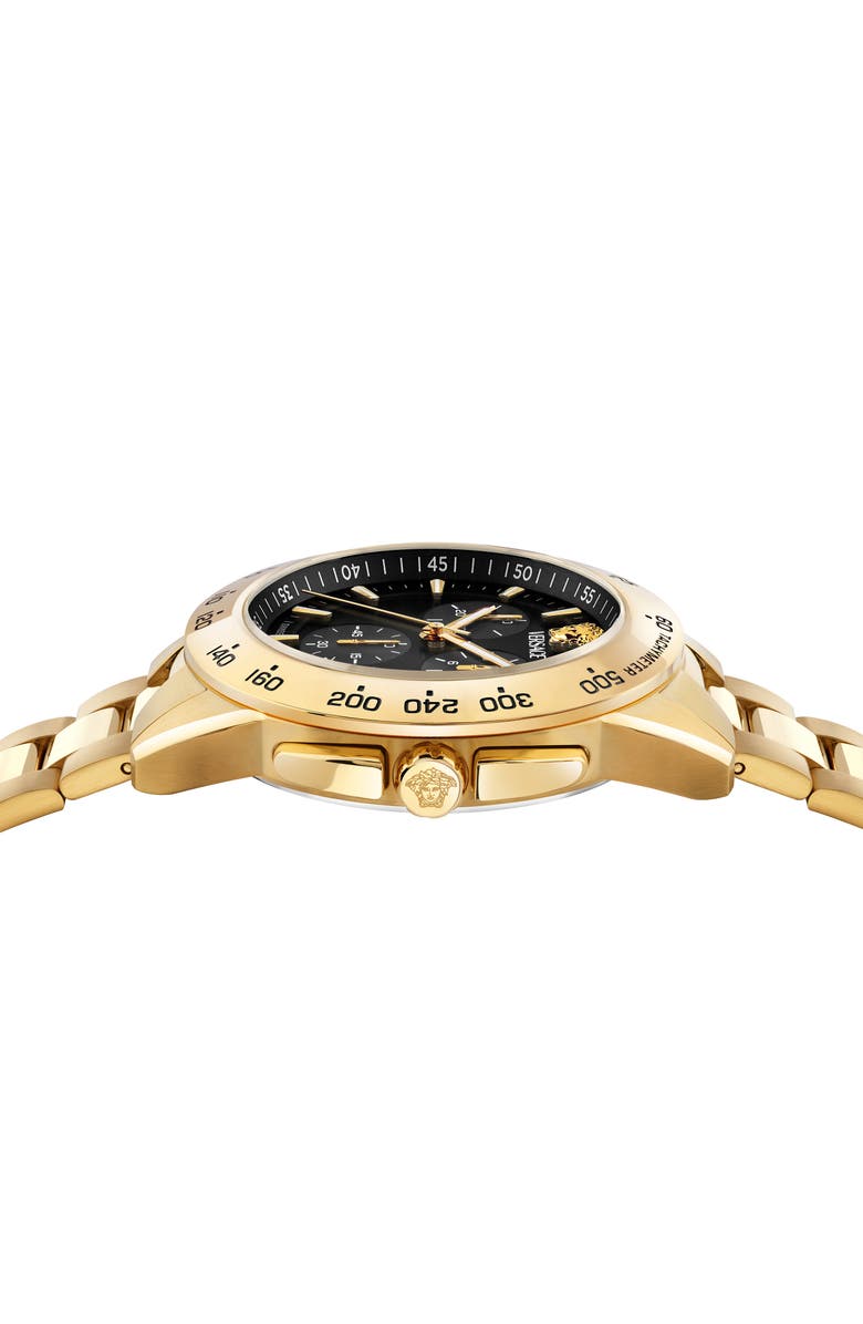 Versace V-Sport Bracelet Chronograph Watch, 44mm, Alternate, color, Ip Yellow Gold