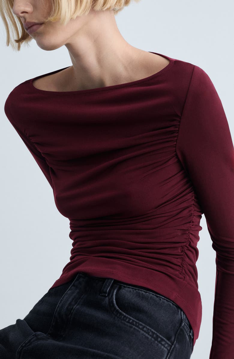 MANGO Drapey Long Sleeve Top, Alternate, color,