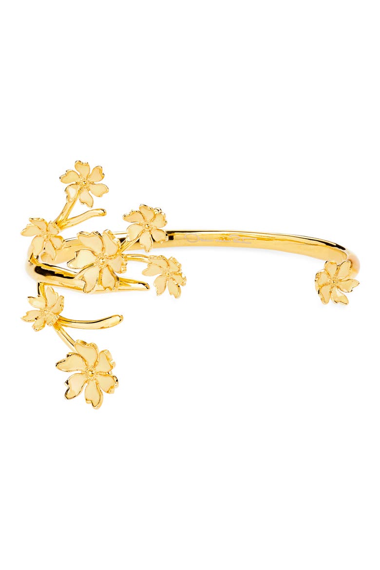 Cherry Blossom Cuff Bracelet, Main, color, YELLOW