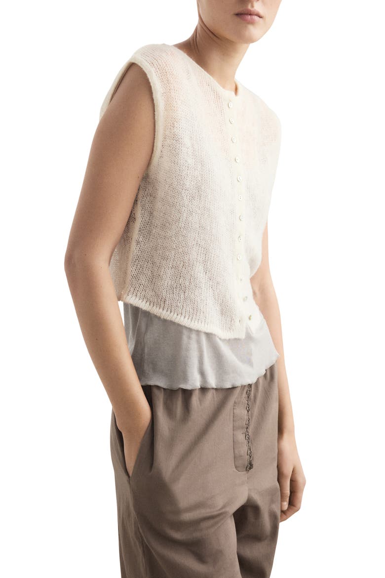 Open Knit Sweater, Alternate, color, OFF WHITE