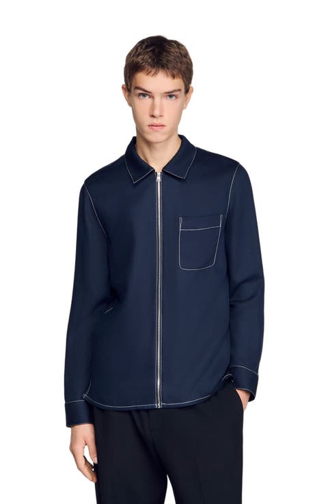 Loose-fit Zip-up Shirt