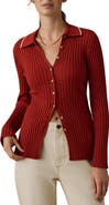 Faherty Sunwashed Organic Cotton Ribbed Cardigan
