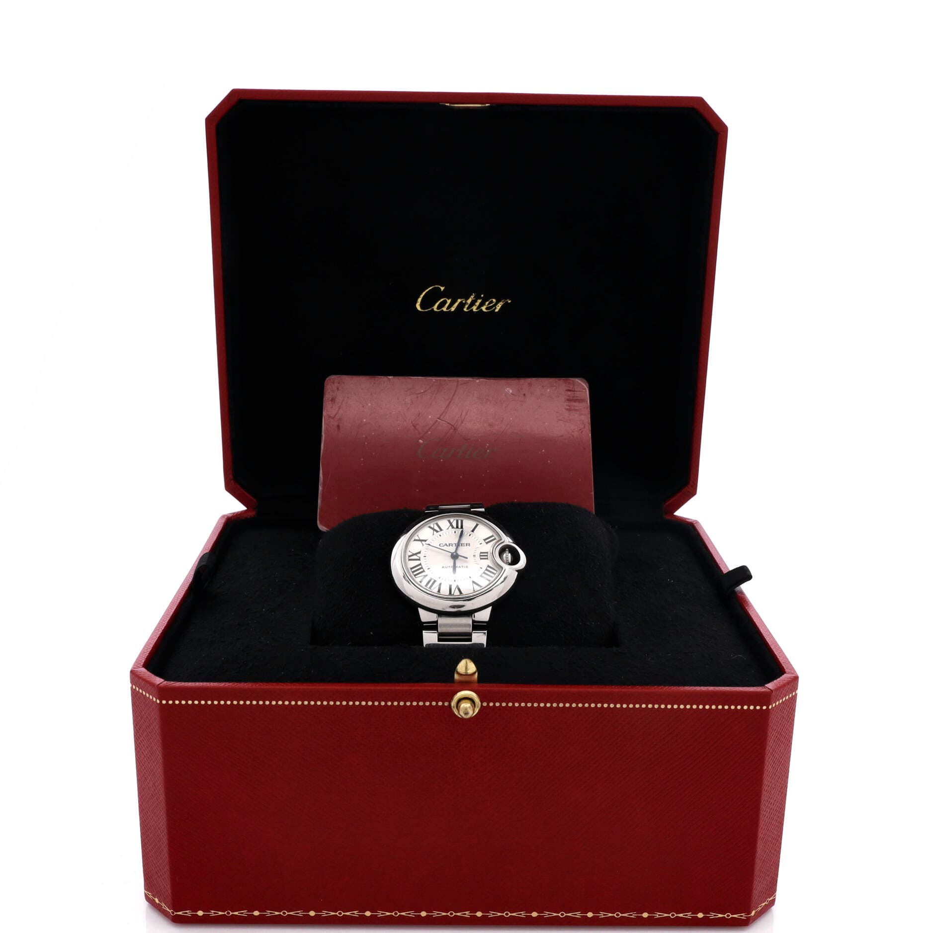 Ballon Bleu de Cartier Automatic Watch Stainless Steel 33, Alternate, color, Metallic Silver