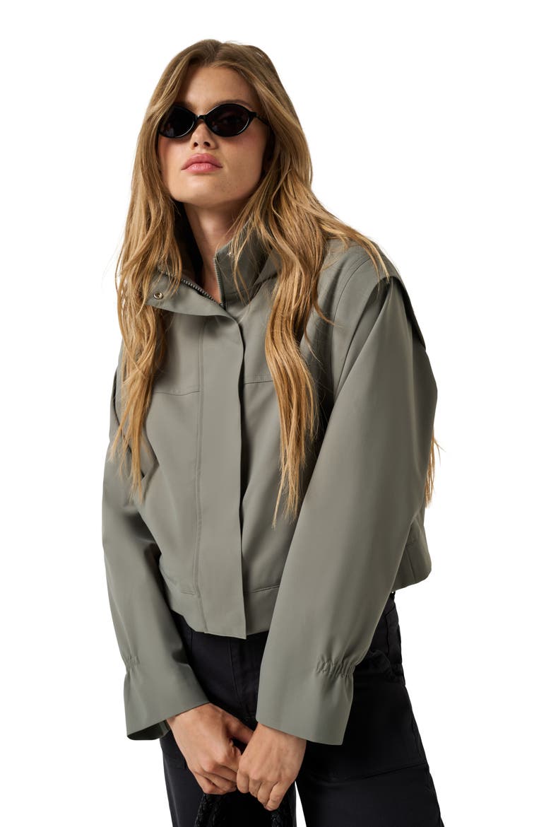 Boundless Full Zip Hooded Jacket, Alternate, color, OLIVE SMOKE