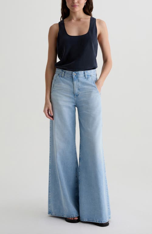 Ag Posey Mid Rise Super Wide Leg Jeans In Blue