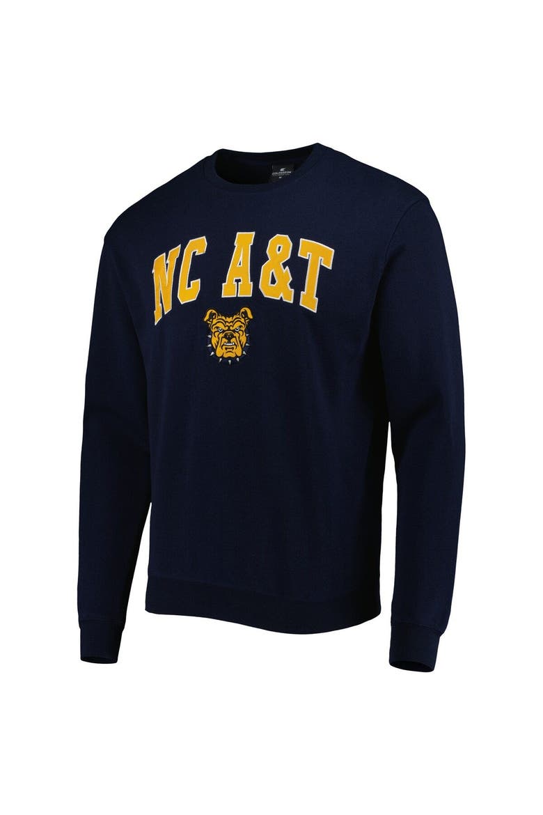 Men's Colosseum Navy North Carolina A&T Aggies Arch Over Logo Pullover Sweatshirt, Alternate, color, Navy